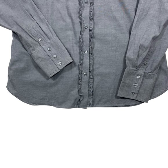 Tommy Hilfiger women's long-sleeve grey  button-down shirt size xl - Picture 9 of 16